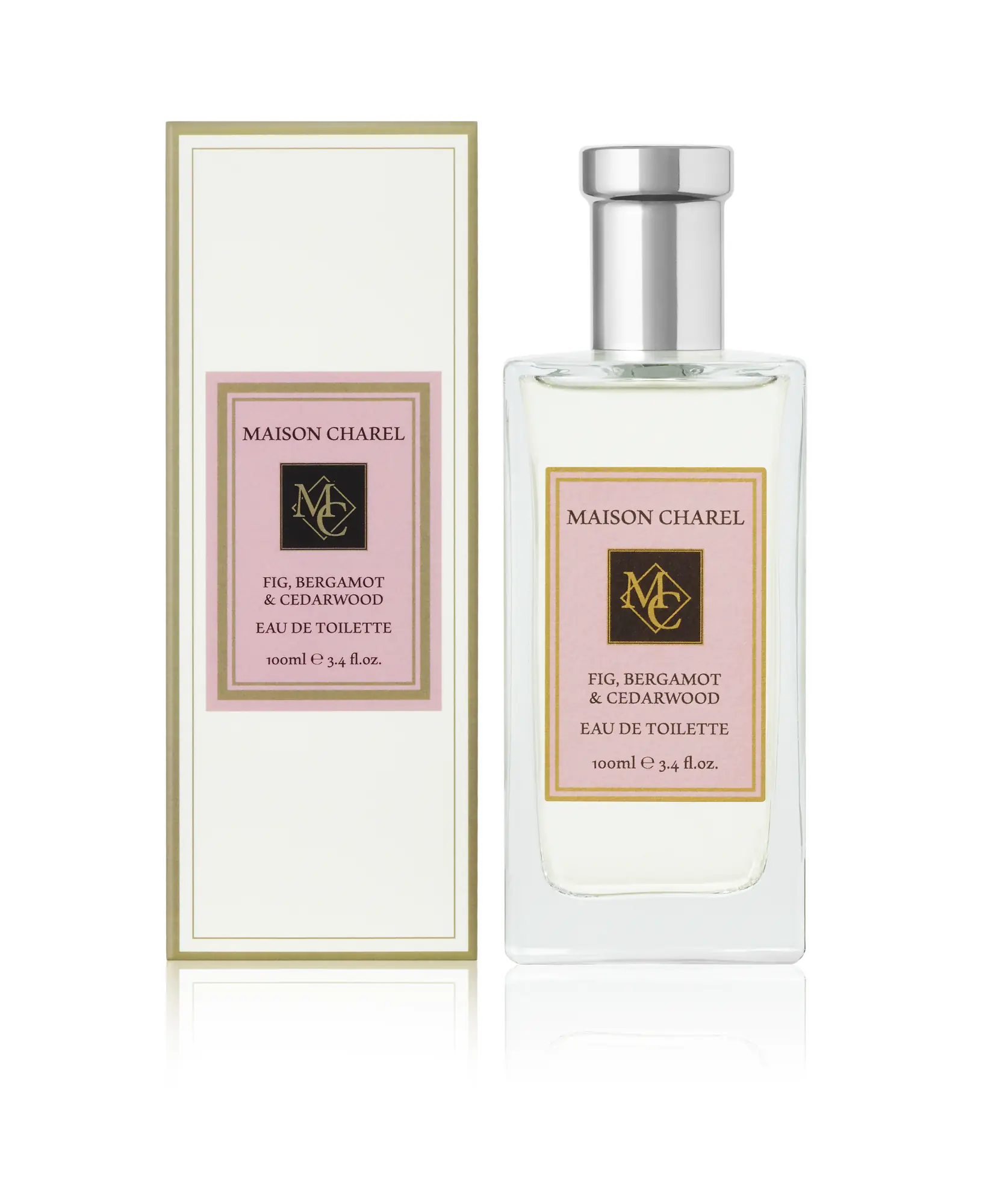 Maison Charel Fig, Bergamot & Cedarwood eau de toilette with its carton